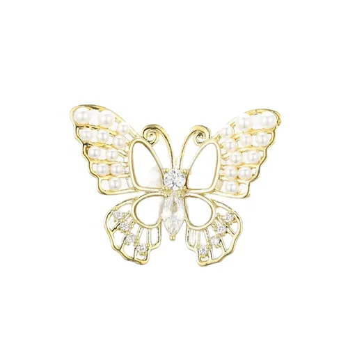 Pin Cài Áo Nữ Meri Butterfly BR578 Màu Vàng