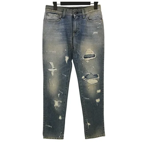 Dolce & Gabbana - Quần Jean Nam Dolce & Gabbana D&G 14GOLD G4A5LP Màu Xanh Bạc Size 44 - Vua Hàng Hiệu