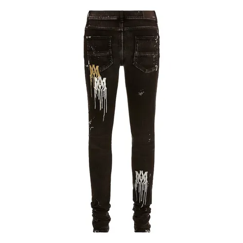 Thời trang Nam Đen họa tiết Quần jeans - Quần Jean Nam Dolce & Gabbana D&G D8020 Màu Đen Họa Tiết Size 31 - Vua Hàng Hiệu