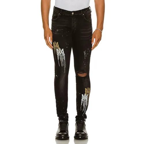 Quần Jean Nam Dolce & Gabbana D&G D8020 Màu Đen Họa Tiết Size 31