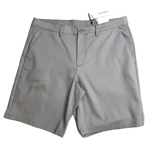 Thời trang - Quần Short Nam Calvin Klein CK Slim Fit Chino Short 9" 2606 022 Màu Xám Nhạt Size 29 - Vua Hàng Hiệu