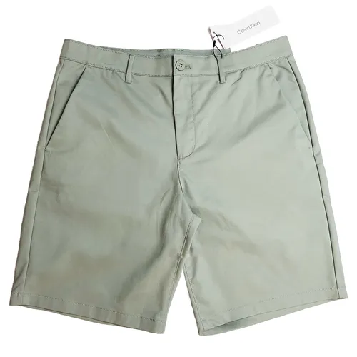 Thời trang - Quần Short Nam Calvin Klein CK Slim Fit Chino Short 9" 2606 370 Màu Xanh Rêu Nhạt Size 29 - Vua Hàng Hiệu