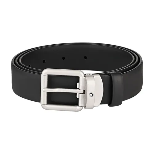 Thắt Lưng Nam Montblanc Black 30mm Leather Belt 129453 Màu Đen