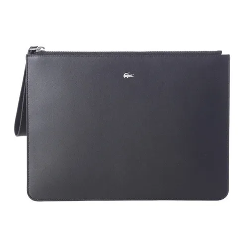 Túi Cầm Tay Nam Lacoste Fitzgerald Colorblock Leather Zip Pouch NH2546FG 000 Màu Đen
