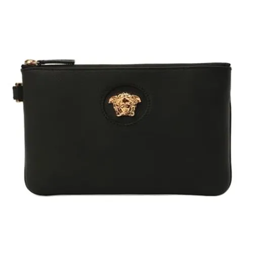 Túi Cầm Tay Versace La Medusa Pouch Bag Màu Đen