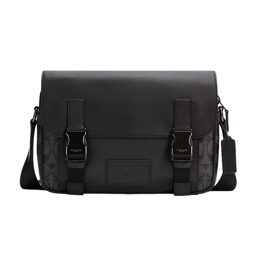 Túi Đeo Chéo Coach Track Crossbody In Signature Canvas C3747 Màu Đen - Túi xách - Vua Hàng Hiệu
