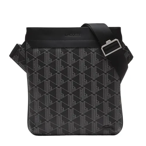 Túi xách PVC, Da Mỹ Túi đeo chéo - Túi Đeo Chéo Nam Lacoste The Blend Monogram Print Shoulder Bag NH4260LX Màu Đen - Vua Hàng Hiệu