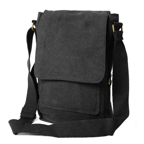 Túi xách - Túi Đeo Chéo Nam Rothco 5795 Vintage Canvas Military Tech Bag Màu Đen - Vua Hàng Hiệu