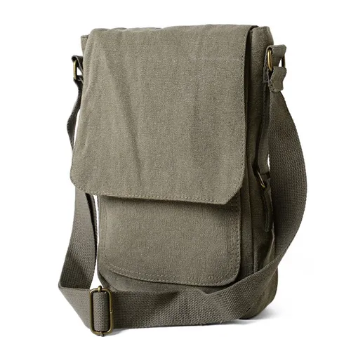 Túi xách - Túi Đeo Chéo Nam Rothco 5795 Vintage Canvas Military Tech Bag Màu Xám - Vua Hàng Hiệu