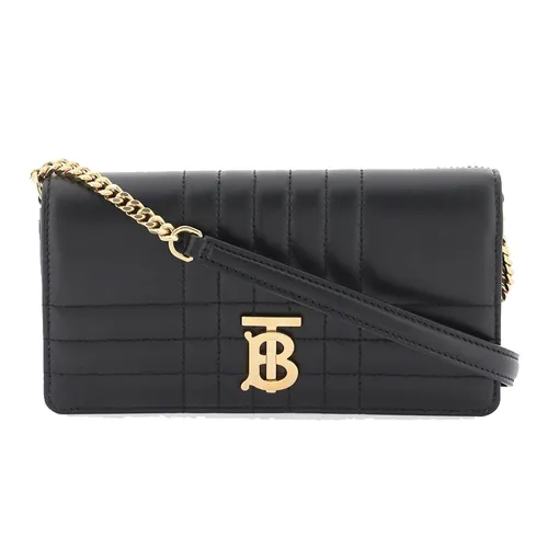 Túi Đeo Chéo Nữ Burberry Quilted Leather Mini Lola Bag 8062338 Black Light Gold Màu Đen