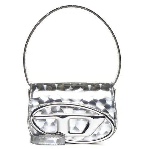 Túi xách Diesel - Túi Đeo Vai Nữ Diesel 1DR 3D Strobe Effect Shoulder Bag X08396P6714H0535 Màu Bạc - Vua Hàng Hiệu
