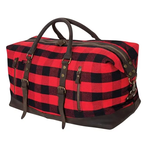 Túi xách - Túi Du Lịch Rothco Boston Bag Màu Kẻ Đỏ - Vua Hàng Hiệu
