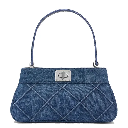 Túi Xách Nữ Charles & Keith CNK Eleni Quilted Shoulder Bag Denim Blue 50671630-1 Màu Xanh – Charles & Keith