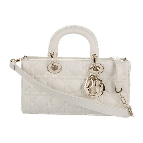 Túi Xách Nữ Christian Dior Medium Lady D-Joy Bag White Màu Trắng