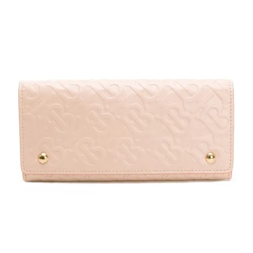 Ví Nữ Burberry Leather Long Wallet Pink 8011614 Màu Hồng Phấn