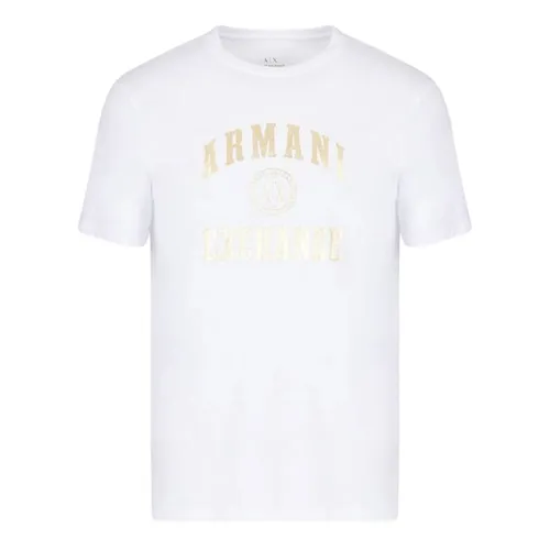 Áo Phông Nam Armani Exchange A/X Logo Tshirt 6LZTEM ZJBYZ GC03 Màu Trắng Size L