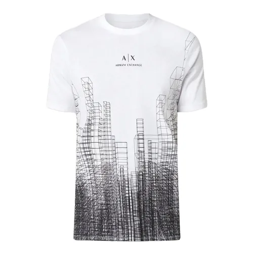 Áo Phông Nam Armani Exchange A/X Tshirt 6LZTKG ZJ8EZ GC03 Màu Trắng Họa Tiết Size M