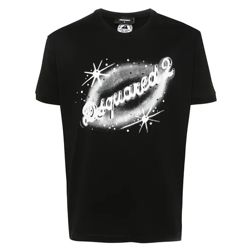 Áo Phông Nam Dsquared2 Logo-print Cotton S74GD1437 Tshirt Màu Đen Size XS - Thời trang - Vua Hàng Hiệu