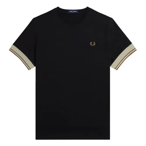 Áo Phông Nam Fred Perry Contrast Cuff M5613 102 Tshirt Màu Đen Size XS - Thời trang - Vua Hàng Hiệu