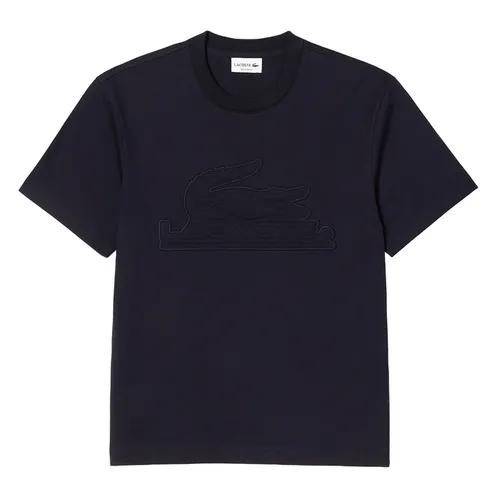 Áo Phông Nam Lacoste Relaxed Fit Quilted Badge Jersey TH2104 - HDE Tshirt Màu Xanh Navy Size 3