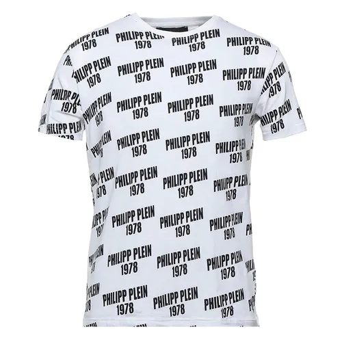 Thời trang Philipp Plein - Áo Phông Nam Philipp Plein Tshirt UTPG21 GB04 Màu Trắng Họa Tiết Size M - Vua Hàng Hiệu