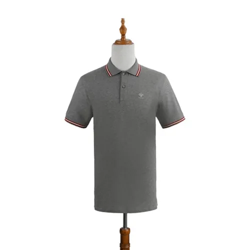 Áo Polo Nam Bally Viền Cổ Thêu Chữ Trước Ngực 603843 Màu Xám Size XS