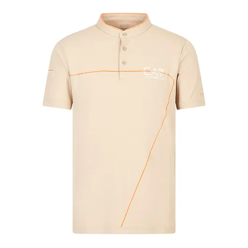 Áo Polo Nam Emporio Armani EA7 Tennis Pro Serafino Lined Polo Shirt Màu Be Size S - Thời trang - Vua Hàng Hiệu
