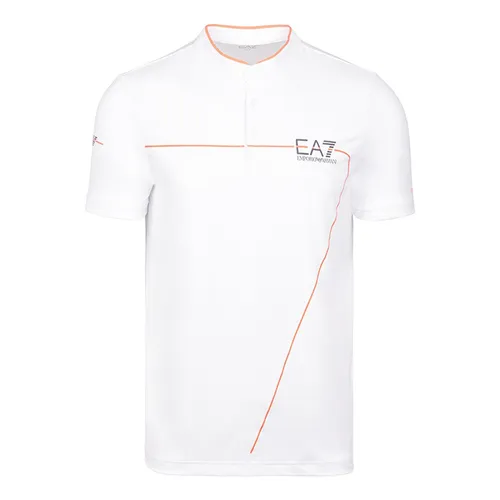 Áo Polo Nam Emporio Armani EA7 Tennis Pro Serafino Lined Polo Shirt Màu Trắng Size S - Thời trang - Vua Hàng Hiệu