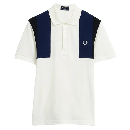 Thời trang Fred Perry - Áo Polo Nam Fred Perry Towelling Panel Polo Shirt Màu Trắng Size S - Vua Hàng Hiệu