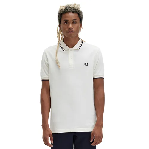 Thời trang Fred Perry - Áo Polo Nam Fred Perry Twin Tipped M3600 - R71 Màu Trắng Size XS - Vua Hàng Hiệu