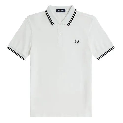 Thời trang Fred Perry - Áo Polo Nam Fred Perry Twin Tipped Short-Sleeved Polo Shirt M3600 Màu Trắng Size M - Vua Hàng Hiệu