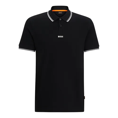 Áo Polo Nam Hugo Boss Regular Fit Polo Shirt With Contrasting Details Màu Đen Size S - Thời trang - Vua Hàng Hiệu