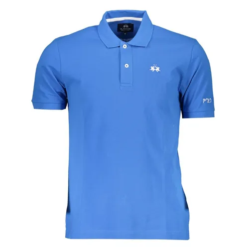 Áo Polo Nam La Martina Shirt XMP009-PK031_BLU_07165 Màu Xanh Blue Size M