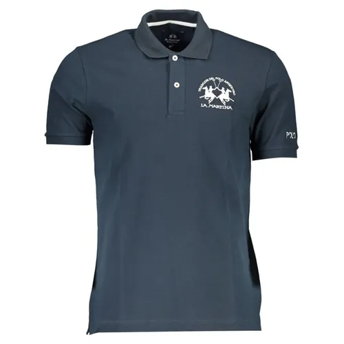 Thời trang - Áo Polo Nam La Martina Shirt XMP010-PK001_BLU_07017 Màu Xanh Đen Size S - Vua Hàng Hiệu