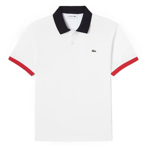 Áo Polo Nam Lacoste Colour Block Lip Polo Shirt PH896E 001 Màu Trắng Size M - Thời trang - Vua Hàng Hiệu