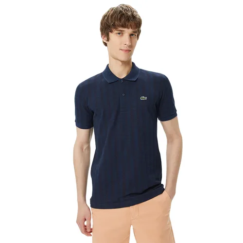 Thời trang Áo Polo - Áo Polo Nam Lacoste Men's Monogram Classic Fit PH0324 24L Màu Xanh Navy Size 2 - Vua Hàng Hiệu