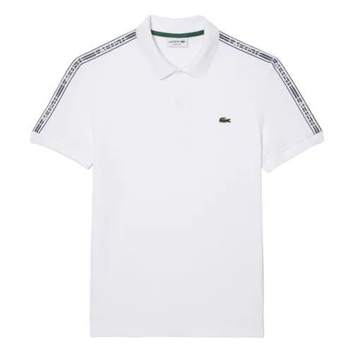 Áo Polo Nam Lacoste Men's Regular Fit Logo Stripe Stretch Cotton PH5075 001 Màu Trắng Size 2