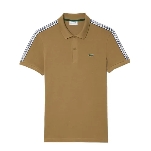 Áo Polo Nam Lacoste Men's Regular Fit Logo Stripe Stretch Cotton PH5075 SIX Màu Nâu Size 2