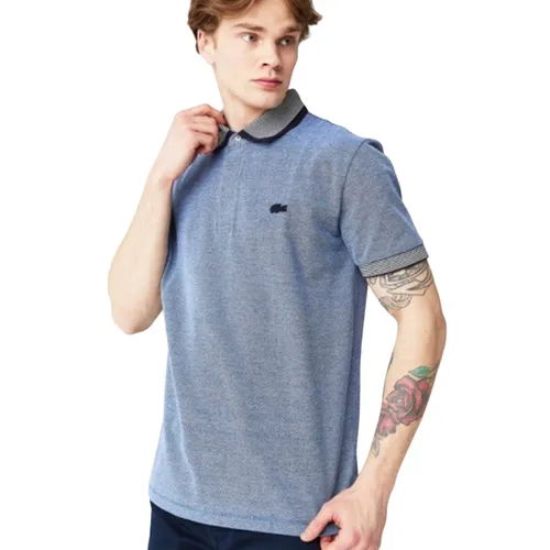 Áo Polo Nam Lacoste Men's Regular Fit Striped Finishes Cotton PH1924-VMI Màu Ghi Xám Size 2