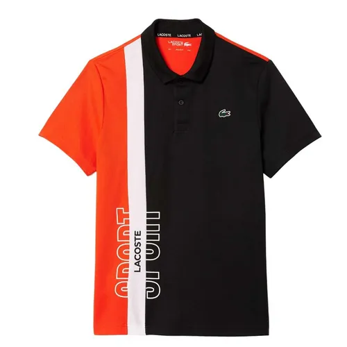 Áo Polo Nam Lacoste Regular Fit Recycled Knit Tennis Shirt DH1092 LIZ Màu Đen/Cam Size 4 - Thời trang - Vua Hàng Hiệu