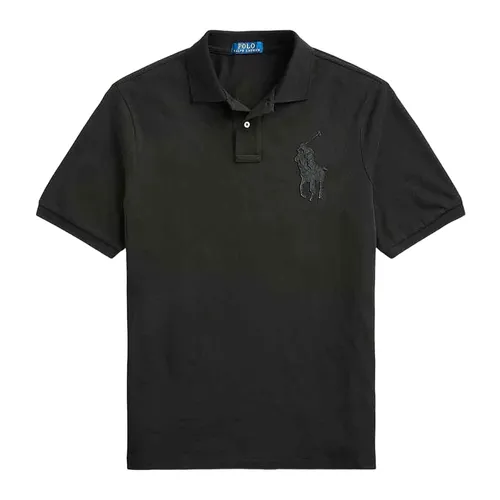 Ralph Lauren - Áo Polo Nam Ralph Lauren Classic Fit Leather-Pony Mesh 220001 - BLK Màu Đen Size M - Vua Hàng Hiệu
