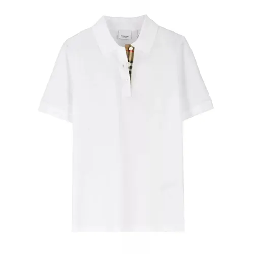 Burberry Nữ Áo Polo - Áo Polo Nữ Burberry Malleco Check Polo 8073932 Màu Trắng Size S - Vua Hàng Hiệu