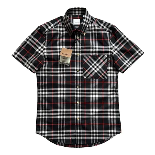 Áo Sơ Mi Cộc Tay Nam Burberry Soft Fawn Ip Check 8073410 Màu Đen Kẻ Size S - Thời trang - Vua Hàng Hiệu