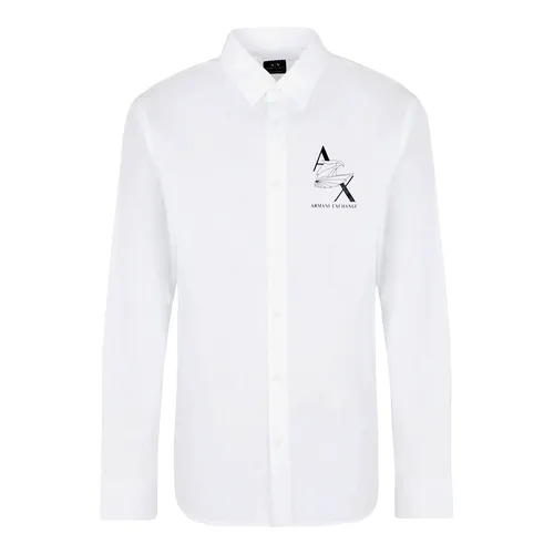 Áo Sơ Mi Dài Tay Nam Armani Exchange A/X 6RZC06 ZNXLZ GD04 Màu Trắng Size L