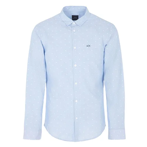 Áo Sơ Mi Nam Armani Exchange A/X 6RZC11 ZNYSZ GD04 Màu Xanh Dương Size M