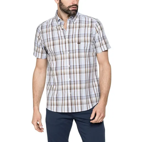 Áo Sơ Mi Nam Carrera Jeans Short Sleeved Shirt 213C1230A_B77 Họa Tiết Kẻ Sọc Size M