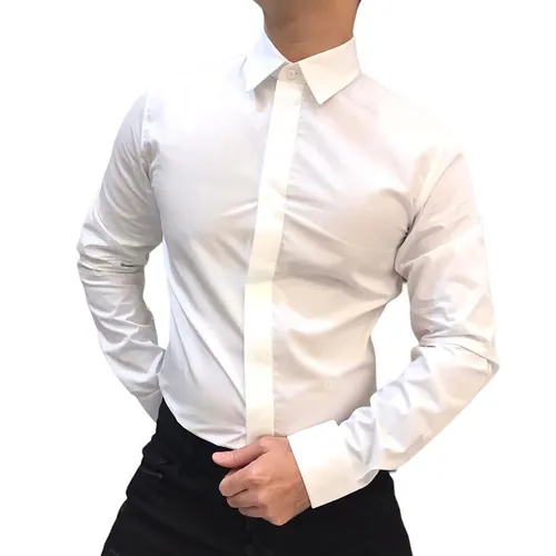 Thời trang Dior Nam Áo sơ mi - Áo Sơ Mi Nam Dior Logo Cotton Shirt 923U501 Màu Trắng Size 38 - Vua Hàng Hiệu