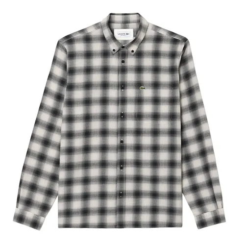 Áo Sơ Mi Nam Lacoste Blend Checked Flannel Shirt CH1868 - KBR Màu Đen Trắng Size 38 - Thời trang - Vua Hàng Hiệu