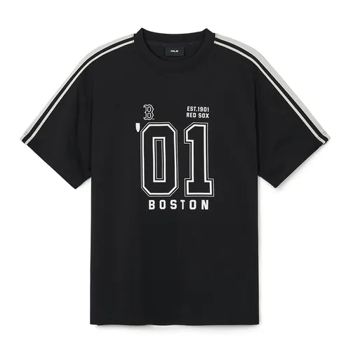MLB Korea - Áo Thun MLB Sports Varsity Track Short Sleeve T-Shirt Boston Red Sox 3ATSV2143-43BKS Màu Đen - Vua Hàng Hiệu