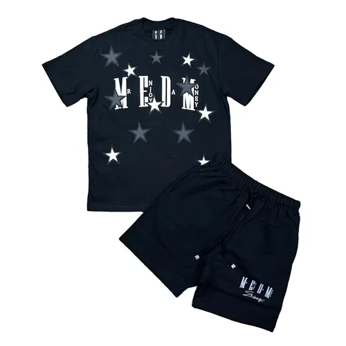 Bộ Quần Áo Cộc Tay Nam Mr. Enjoy Da Money MEDM Màu Đen Size S - Thời trang - Vua Hàng Hiệu